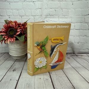 vintage childcraft dictionary Tan Learning Toy Book for Kids 1982